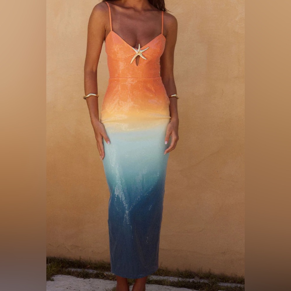 Runaway The Label Benito midi dress- ombré